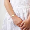 Bracelet cordon Trèfle personnalisable (plaqué or)  par Petits trésors