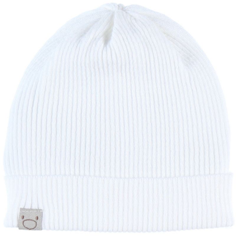 Bonnet de naissance en coton bio Mix & Match blanc Noukie's