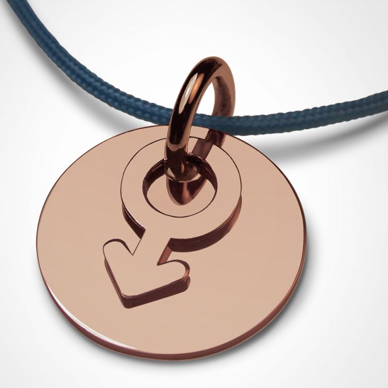 Pendentif I am Garçon (or rose 750°) Mikado