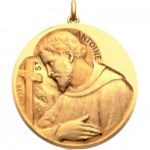Médaille Saint Antoine (or jaune 750°)  par Becker