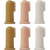 Lot de 6 brosses à dents à doigt Simon Sandy multi mix