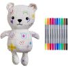 Ours en Peluche à colorier lavable et réutilisable Artie avec 10 feutres (25 cm) Eatsleepdoodle Produit 1