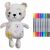 Variation Blanc, noir du produit Ours en Peluche à colorier lavable et réutilisable Artie avec 10 feutres (25 cm) de la marque Eatsleepdoodle