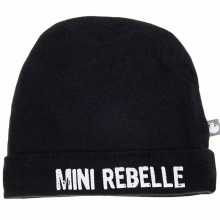 Bonnet de naissance Mini Rebelle noir  par BB & Co
