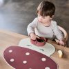 Set de table en silicone Mushroom Offwhite/Red  par OYOY Mini