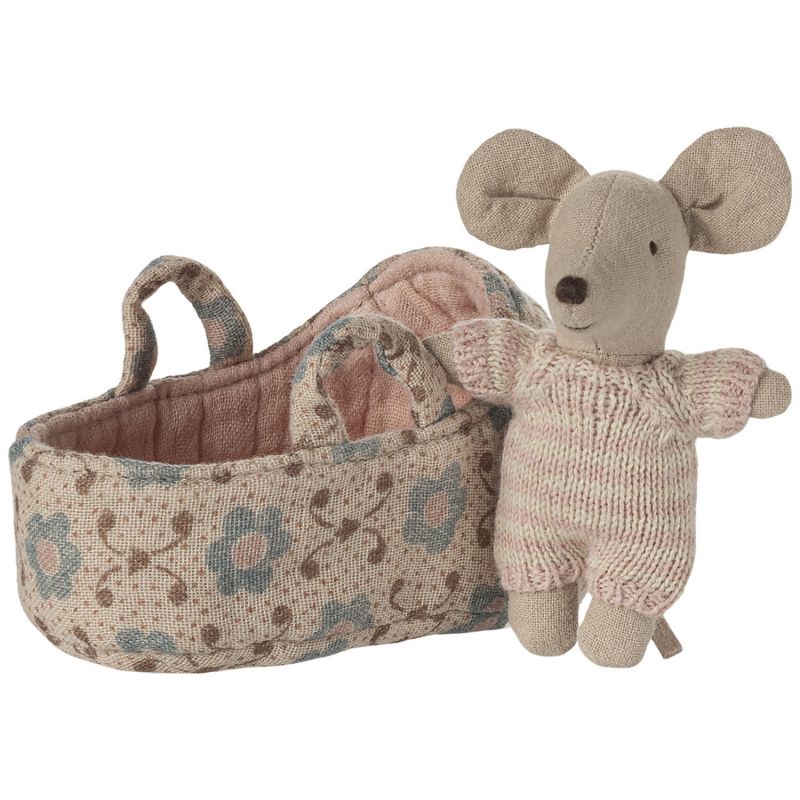 Bébé souris dans la nacelle Rose Maileg Produit 2