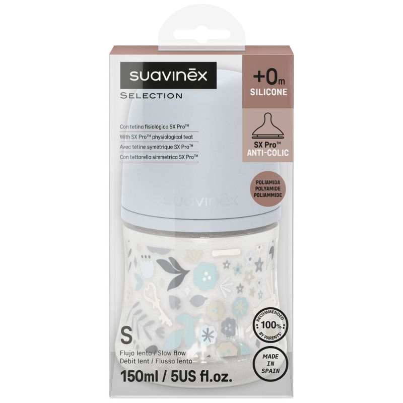 Biberon tétine SXPro S Wonderland Bleu (150Ml) Suavinex Packaging 5