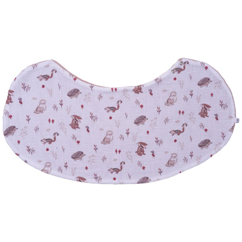 Bavoir 2 en 1 (poncho et épaule) gaze de coton et bambou clairière et Mocha BB & Co Produit 1