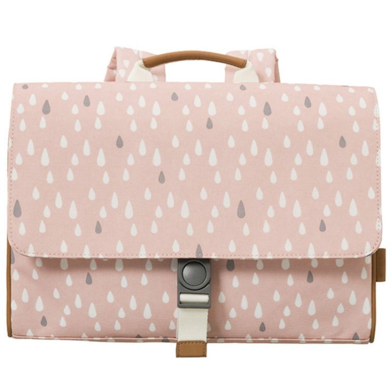 Cartable A4 maternelle gouttes rose Fresk
