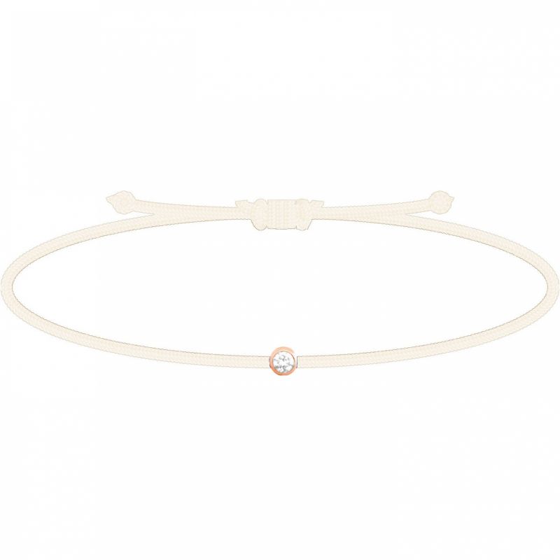 Bracelet diamant Mon Petit Diam's blanc (plaqué or rose) My First Diamond