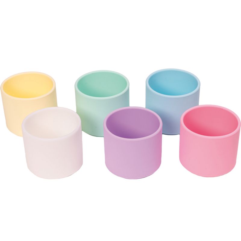 Lot de 6 gobelets à empiler en silicone Pastel Dëna