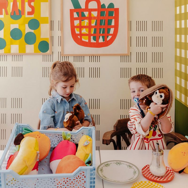 Image d'ambiance de présentation du produit Peluche Les Flipetz Coconet le singe-Noix de coco - Les Déglingos