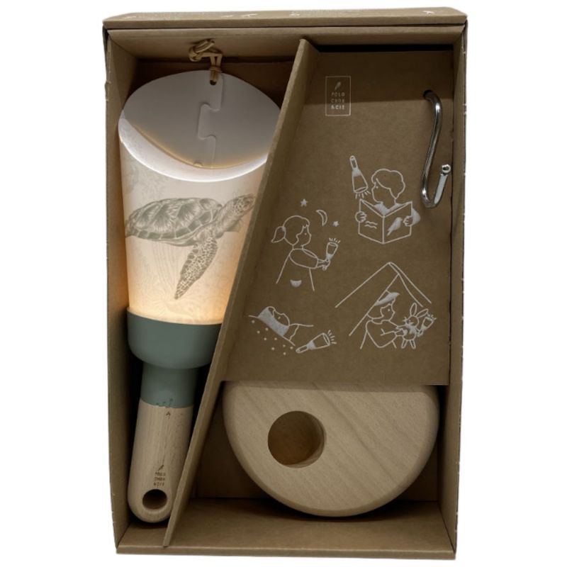 Coffret lampe nomade 5 en 1 - Tortue de mer - Sauge Maison Polochon Packaging 3