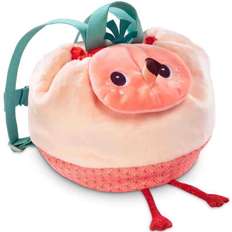 Sac à dos peluche Anaïs le flamant rose Lilliputiens
