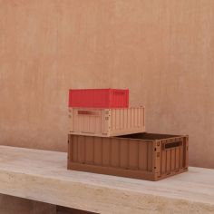 Lot de 2 caisses de rangement Weston M Tuscany rose