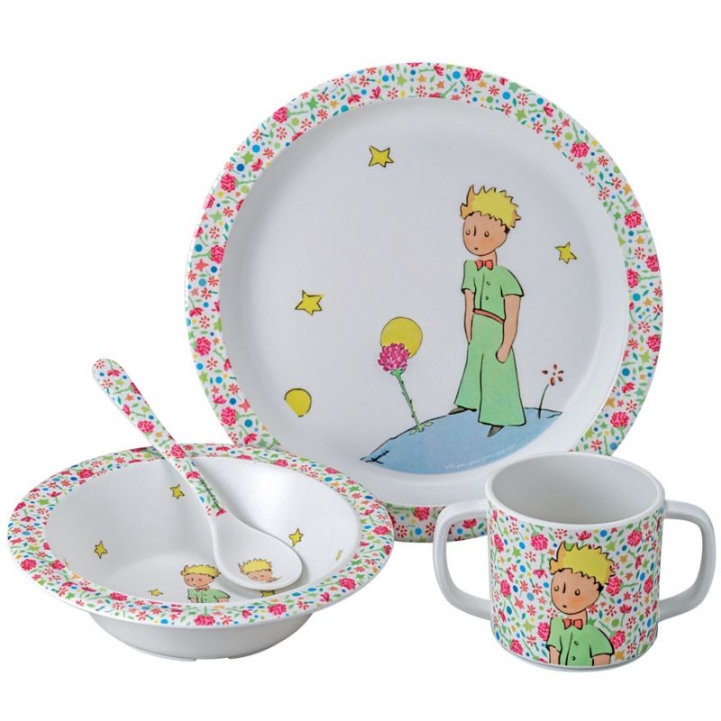 Coffret repas enfant La rose du Petit Prince (4 pièces) Petit Jour Paris