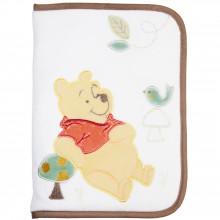 Protège carnet de santé Winnie l'ourson taupe et blanc                 par Babycalin