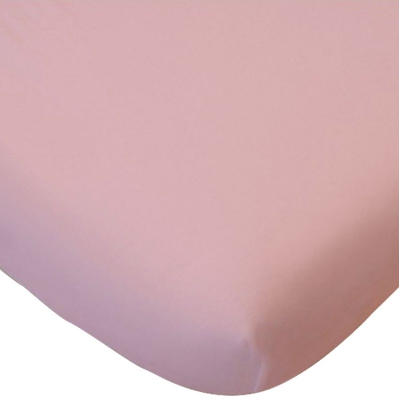 Drap housse en coton bio rose (60 x 120 cm) Kadolis
