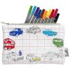 Trousse à colorier lavable et réutilisable Roues en route avec 10 feutres Eatsleepdoodle Produit 3