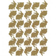 Stickers lapins glitter doré (29,7 x 42 cm)  par Lilipinso