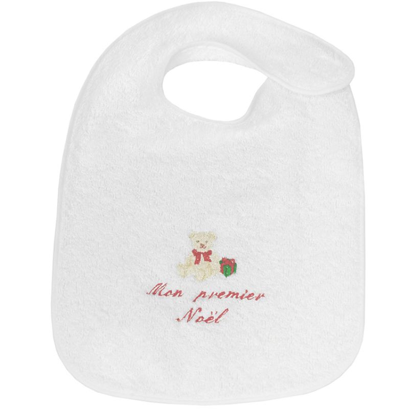 Bavoir à velcro Mon premier Noël Ours ANVIE