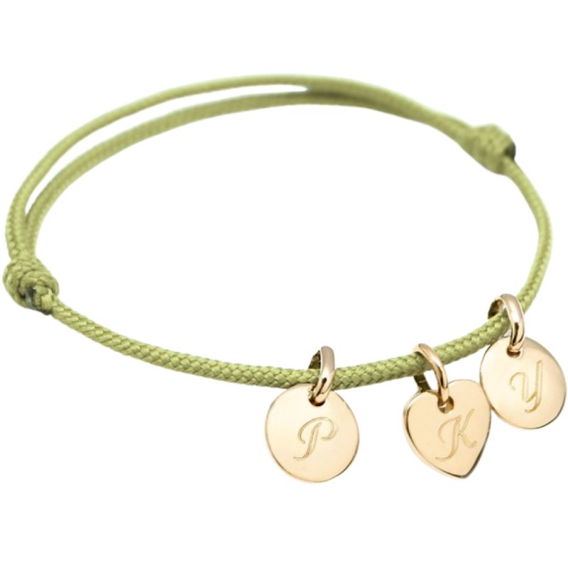 Cordon épais supplémentaire pour bracelets Petits Trésors (vert anis) Petits trésors