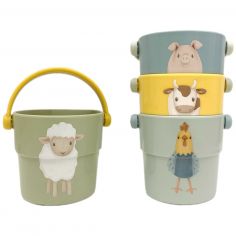 Lot de 4 gobelets de bain Little Farm - Little Dutch