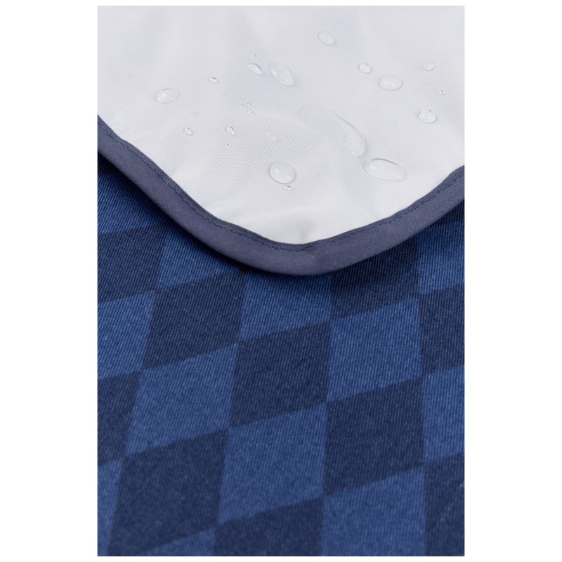 Tapis à langer imperméable Hyde Park Denim Blue Diamonds Nobodinoz Produit 4