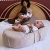 Réducteur de lit Cocoonababy 10° Fleur de coton avoine Béaba Ambiance 2