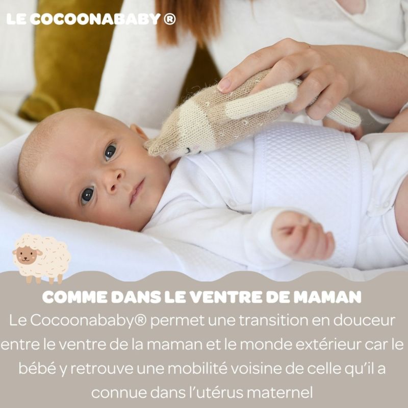Réducteur de lit Cocoonababy 10° Fleur de coton avoine Béaba Ambiance 8