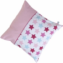 Coussin carré Mixed Stars Pink (40 x 40 cm)  par Little Dutch