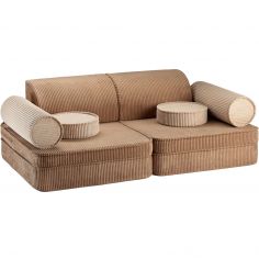 Canapé modulable Settee Toffee velours côtelé - Wigiwama
