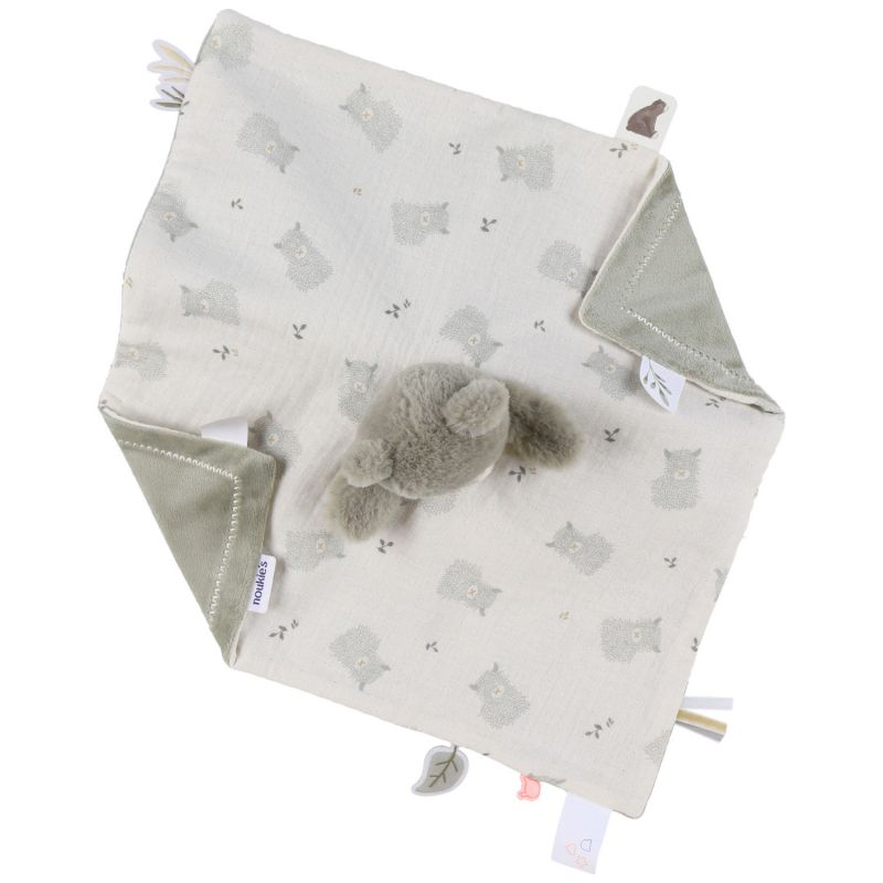 Doudou Ours réversible gris Jour et Nuit Orso Noukie's Produit 6