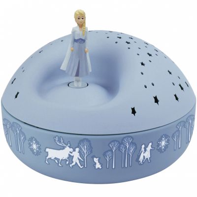 Veilleuse projecteur d'étoiles musical Elsa La Reine des Neiges bleue (12 cm) Trousselier