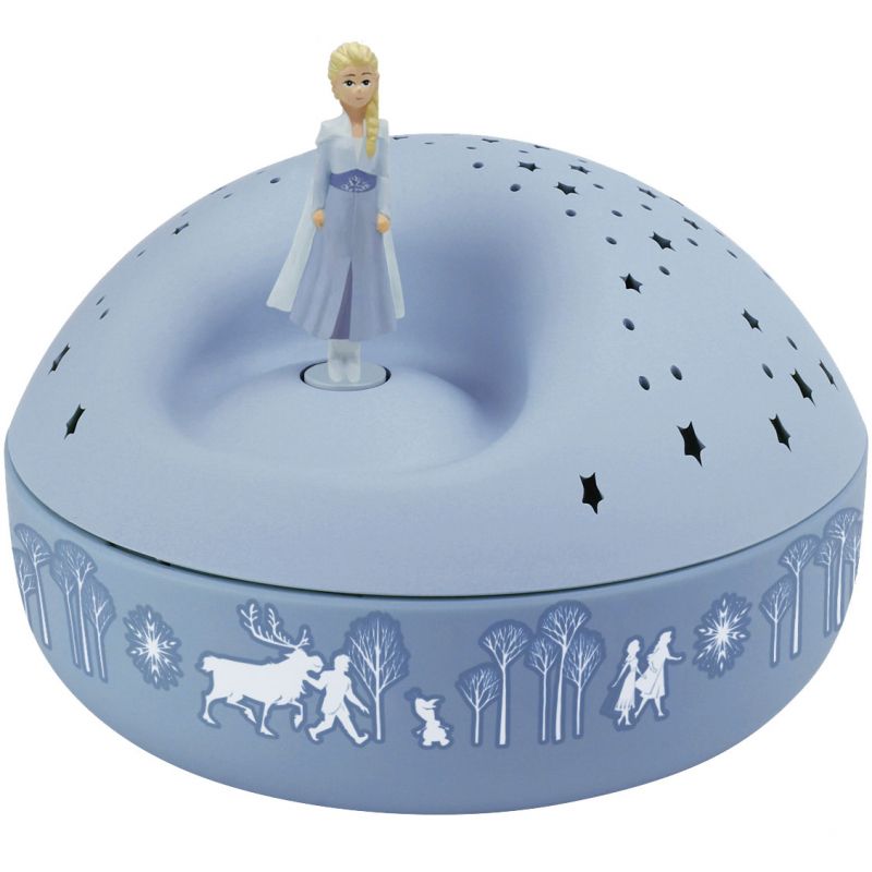 Veilleuse projecteur d'étoiles musical Elsa La Reine des Neiges bleue (12 cm) Trousselier