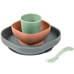 Coffret repas en silicone Minéral (4 pièces) - Béaba