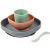 Variation Gris, corail, vert d'eau du produit Coffret repas en silicone Minéral (4 pièces) de la marque Béaba