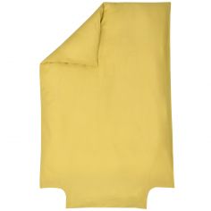 Housse de couette en coton bio jaune or (100 x 140 cm)