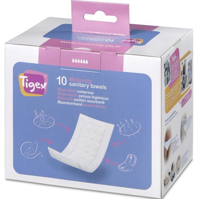Serviettes hygiéniques post-accouchement (lot de 10) Tigex