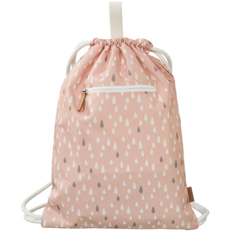 Sac à ficelles gouttes rose Fresk Produit 1 grande taille