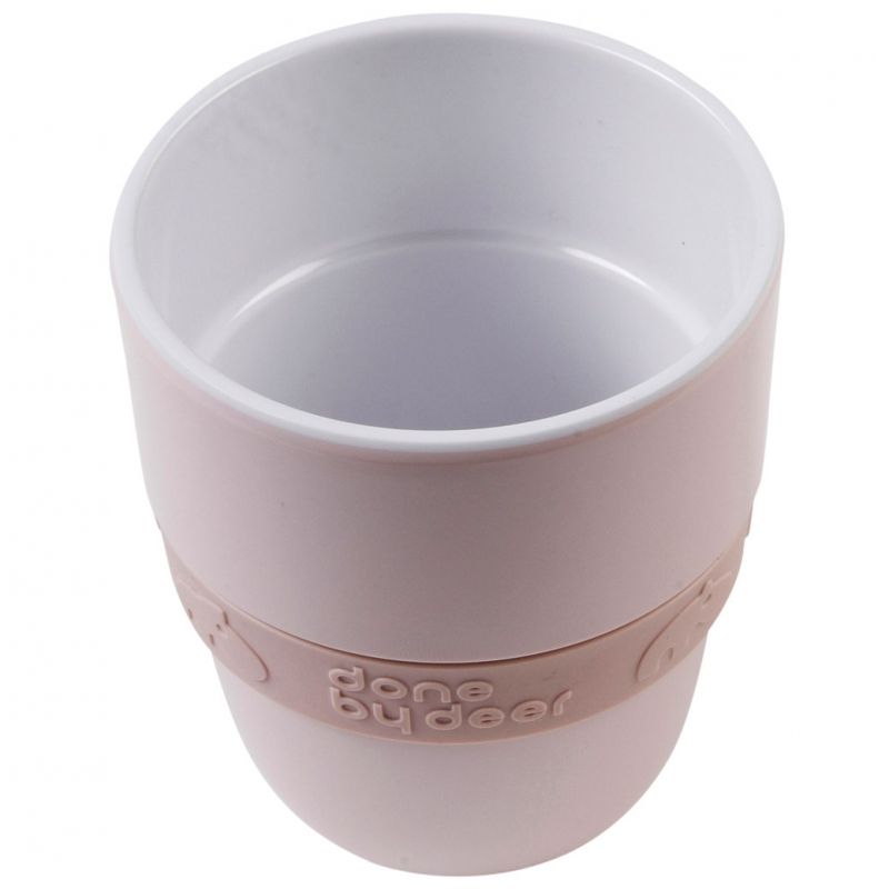 Gobelet Yummy Elphee rose avec anneau silicone Done by Deer