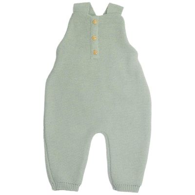 Salopette en maille Vert Olive (1-3 mois) Trois Kilos Sept