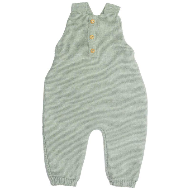 Salopette en maille Vert Olive (1-3 mois) Trois Kilos Sept Produit 1