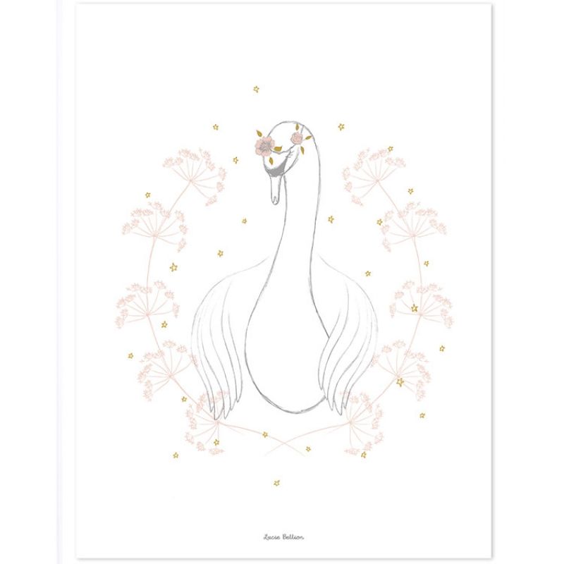 Affiche le cygne (30 x 40 cm) Lilipinso
