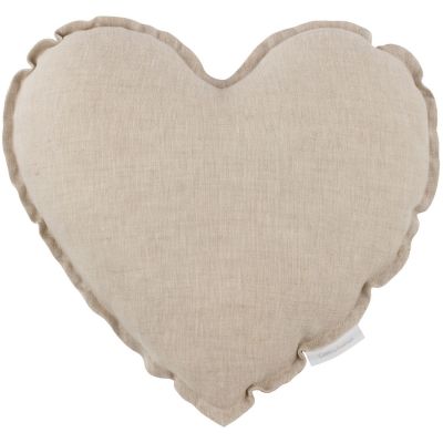 Coussin Coeur en lin Naturel (28 cm) Cotton&Sweets