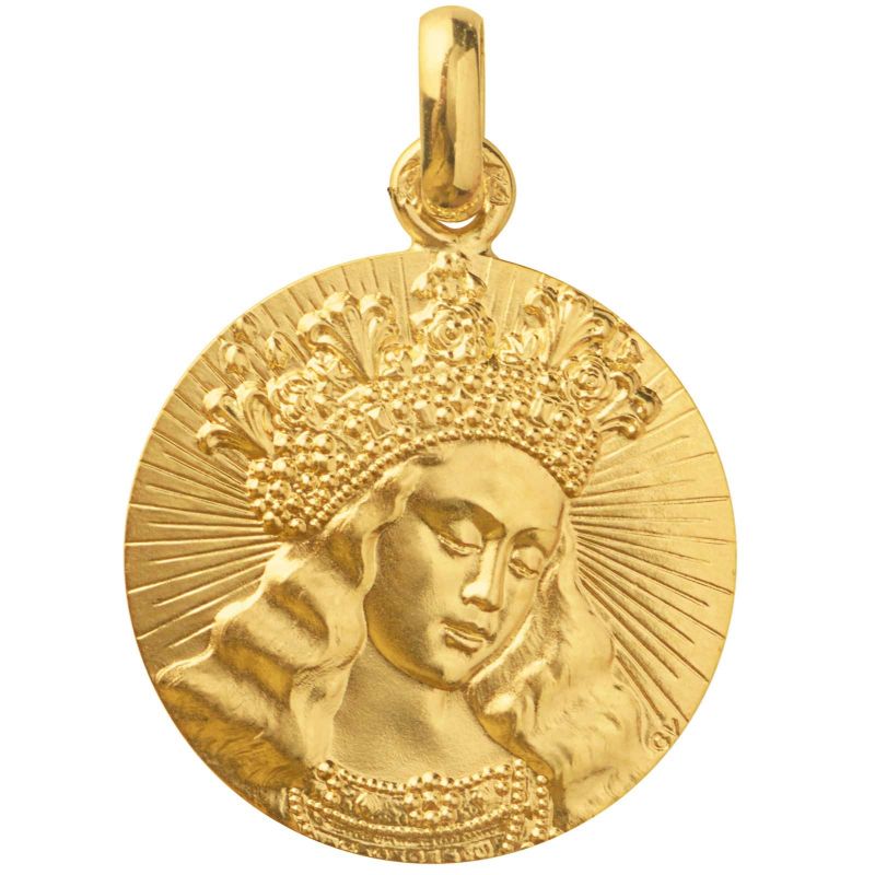 Médaille Vierge de Van Eyck 18 mm (or jaune 750°) Monnaie de Paris