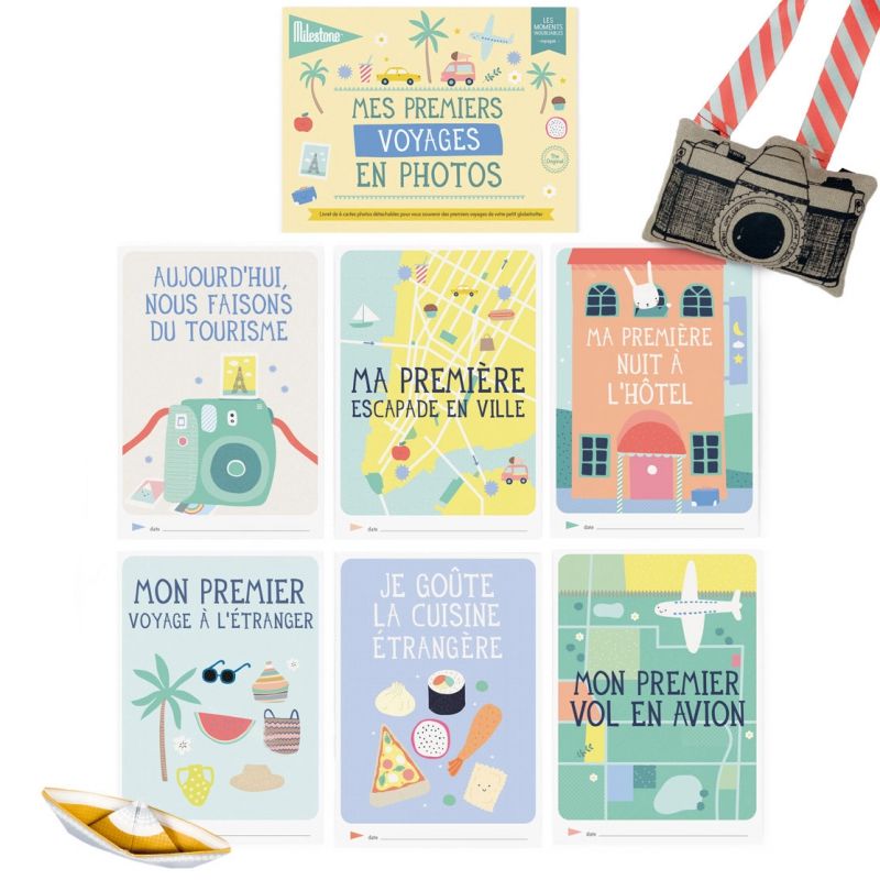 Cartes étapes Mes premiers voyages en photos (6 cartes) Milestone Produit 1 grande taille