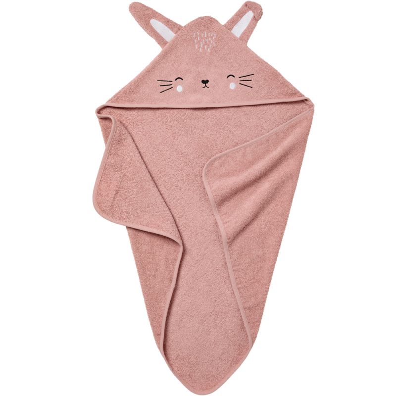Cape de bain lapin rose (70 x 70 cm) Babycalin