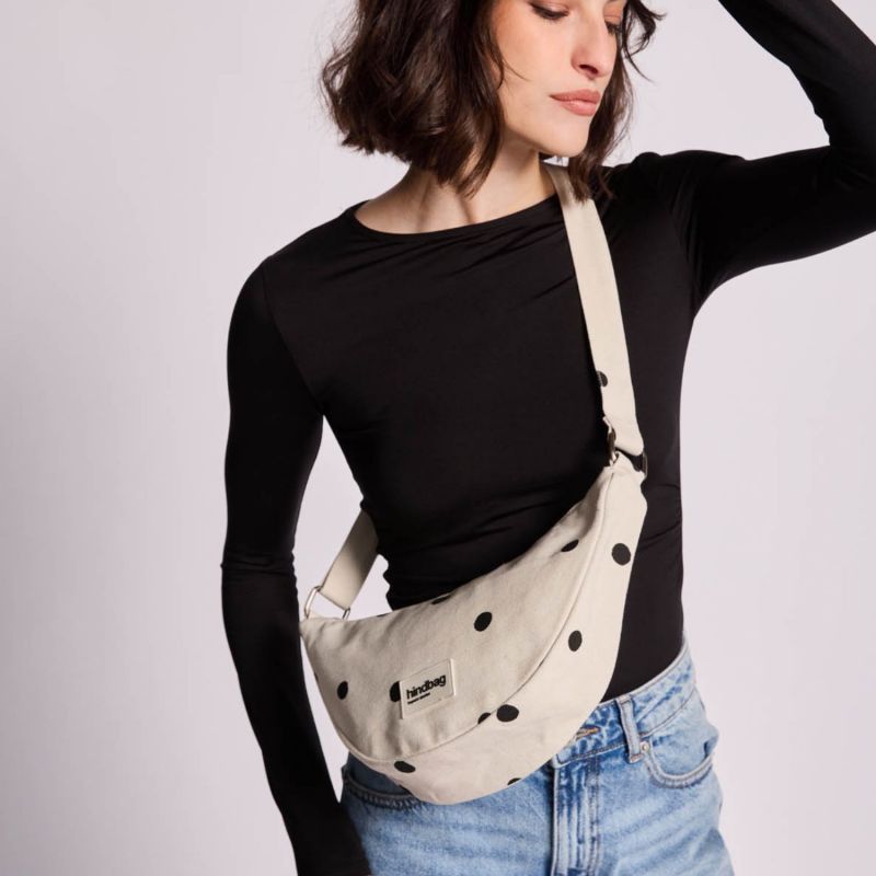 Sac banane Andrea Pois Ecru Hindbag Ambiance 5