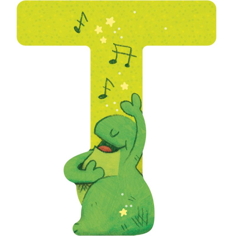 Lettre T en bois Grenouille verte Moulin Roty